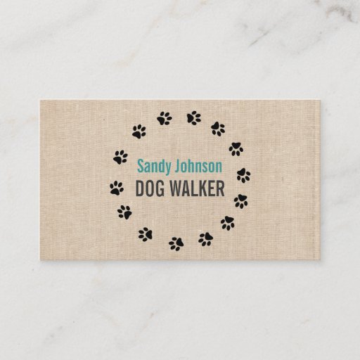 Customizable Dog Walker Walking Pet Sitting Services Business Business Cards