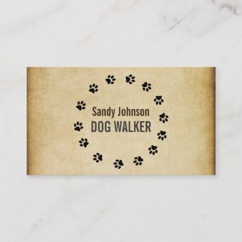 Dog Walker Walking Pet Sitting Services Business Business Card by Pip_Gerard at Zazzle