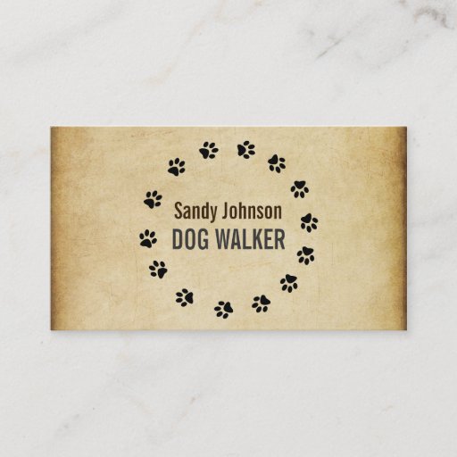 Customizable Dog Walker Walking Pet Sitting Services Business Business Card Templates