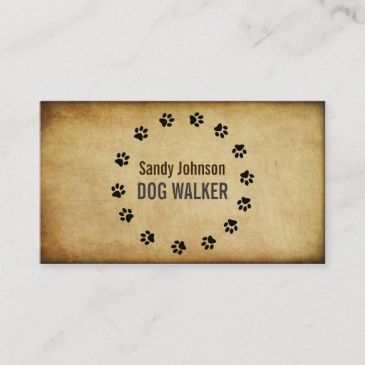 Customizable Dog Walker Walking Pet Sitting Services Business Business Cards