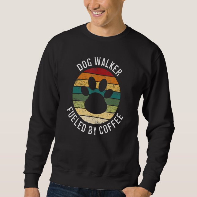 Dog Walker  Walking Sitting Dogs Cute Retro Style  Sweatshirt (Front)