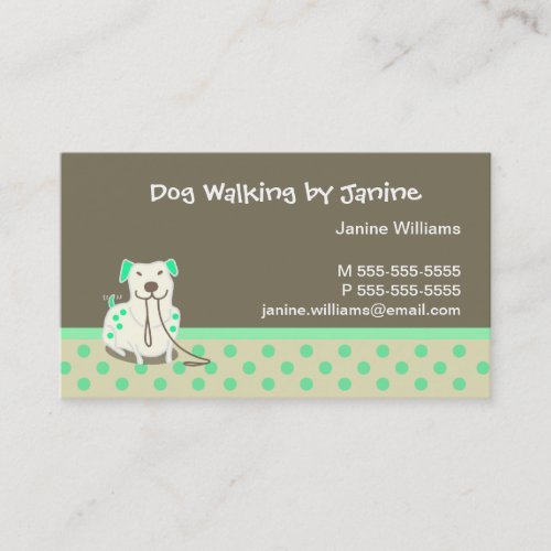 Dog Walker's Business Card