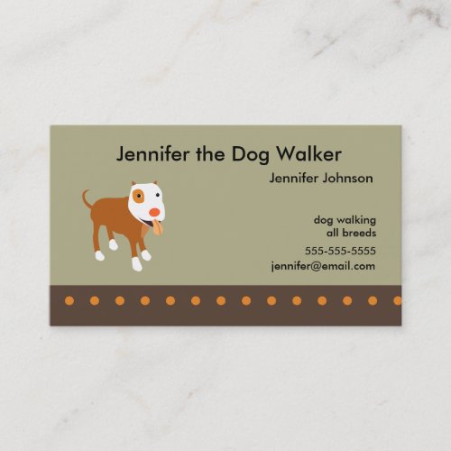 Dog Walker's Business Card