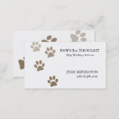 Dog Walkers business card (Front/Back)