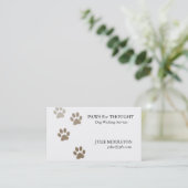 Dog Walkers business card (Standing Front)