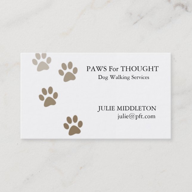 Dog Walkers business card (Front)