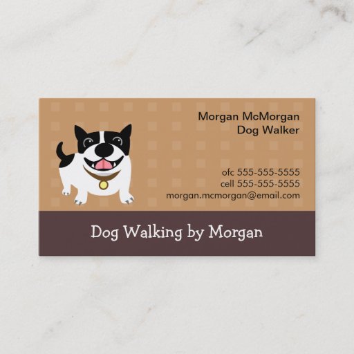 Customizable Dog Walker's Business Card