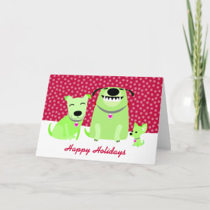 Dog Walker's Holiday Greetings Card