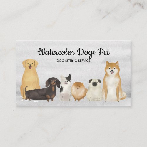 Dog WalkerS Pet Sitting Service Business Card