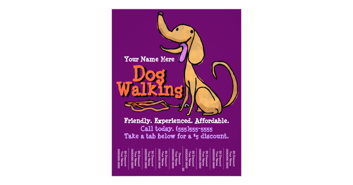 Dog Walking.Advertising Promotional Flyer | Zazzle.com