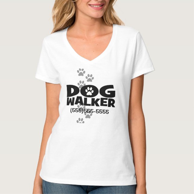 Dog Walking and Dog Walker promotion! T-Shirt (Front)