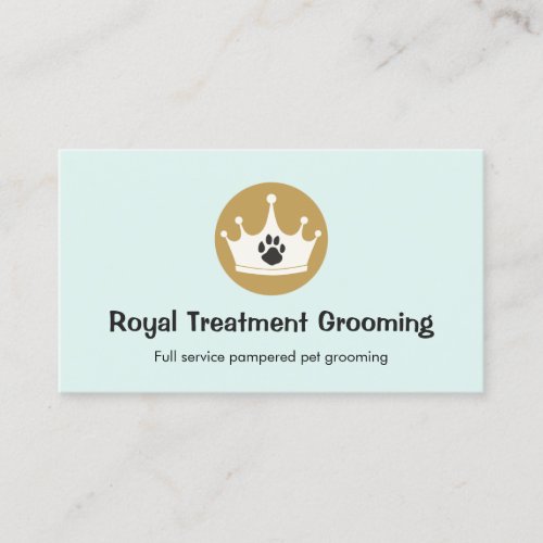  Dog Walking and Grooming Service Dog Paw Print Business Card