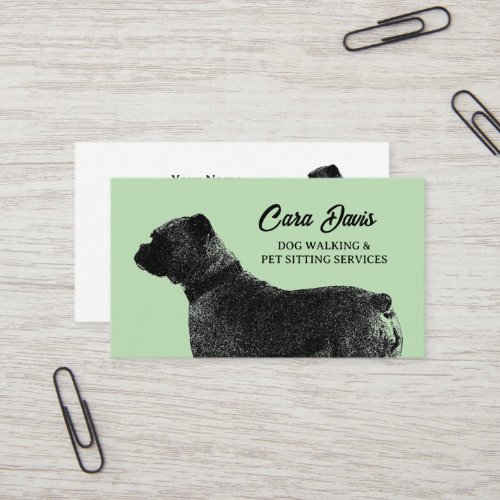 Dog walking and pet setting business card template