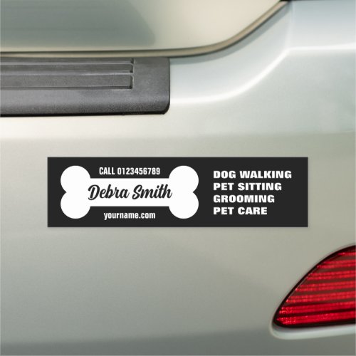 Dog walking and pet sitting service car magnet