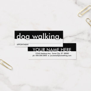 dog walking (appointment card)