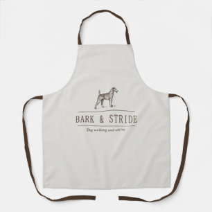 Dog Walking Business Branding apron with QR Code