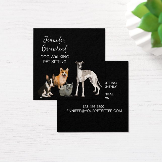Dog walking Business Card (Desk)