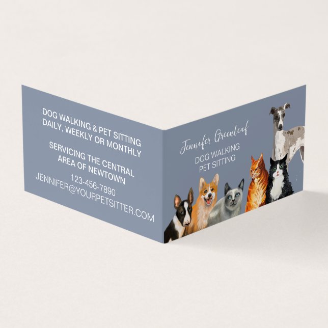 Dog walking Business Card (Outside)