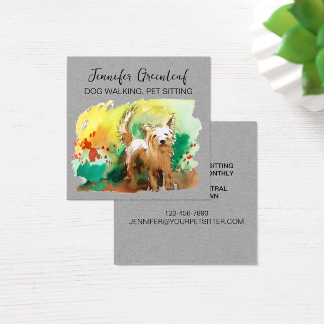 Dog walking Business Card (Desk)