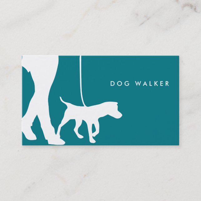 Dog walking business card 3.5" x 2.0", 100 pack (Front)