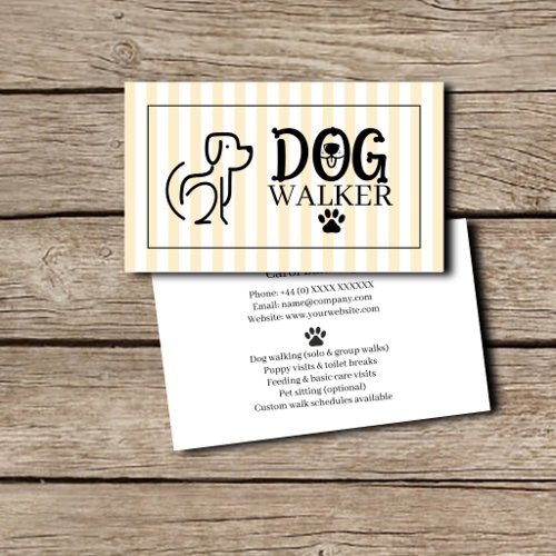 Dog Walking Business Card Template | Professional