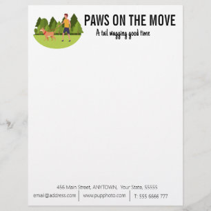 Dog Walking Business Custom Letterhead
