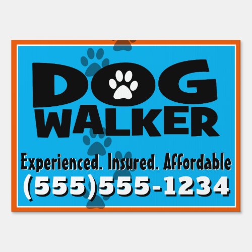 Dog Walking Business Dog Walker Promotional Sign