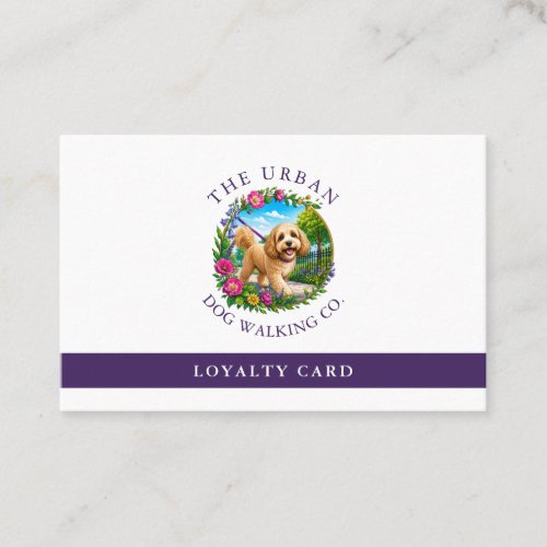 Dog Walking Business Loyalty Card - Cockapoo