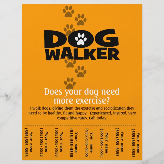 Dog Walking Flyer Template Free