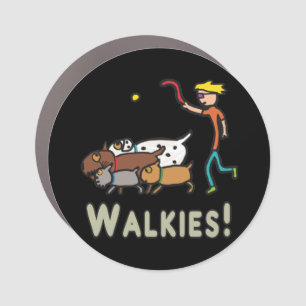 Dog Walking Car Magnet