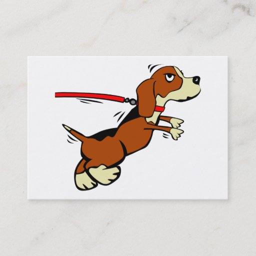 Customizable Dog Walking Co. Business Card Templates