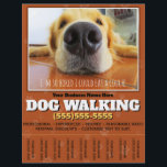 Dog Walking Custom Flyer<br><div class="desc">Fully customizable Dog Walking Tearsheet Flyer to promote and advertise your dog walking service. Eye-catching and professional. Features closeup photo of golden labrador lying a a floor, bored and wishing he could go outside for a walk and play. Hang in local businesses, libraries, schools. See matching items. Makes a practical...</div>
