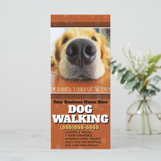 Dog Walking Customizable Marketing Advertising (Standing Front)