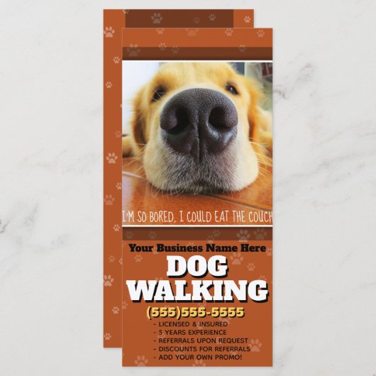 Dog Walking Customizable Marketing Advertising (Front/Back)