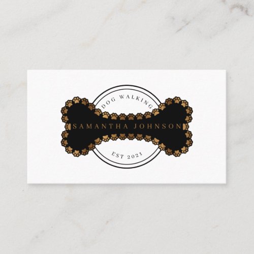 Dog walkingdog sittingdog grooming bone logo business card