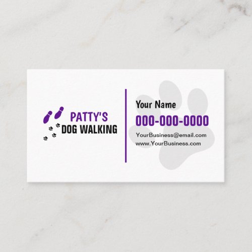 Dog Walking Double Sided Business Card