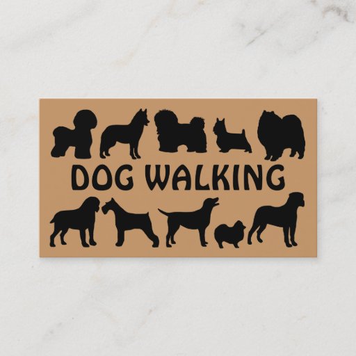 Customizable Dog Walking Fun Business Card