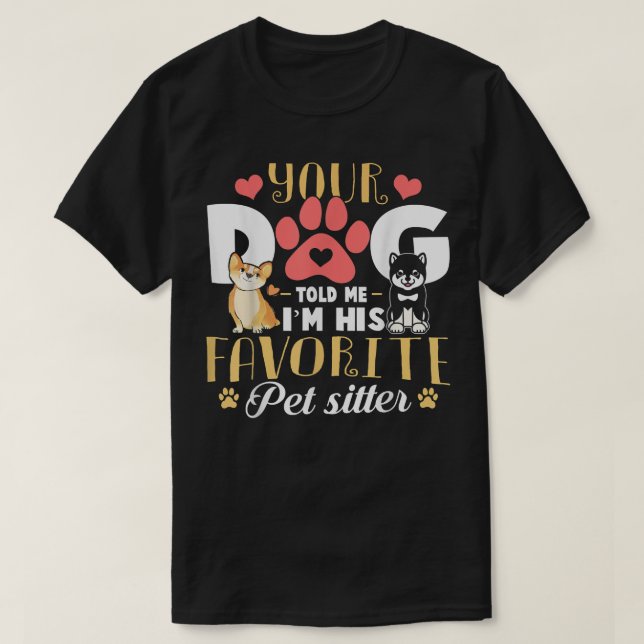 Dog Walking Gift For Dog Walker Pet Sitter Funny  T-Shirt (Design Front)