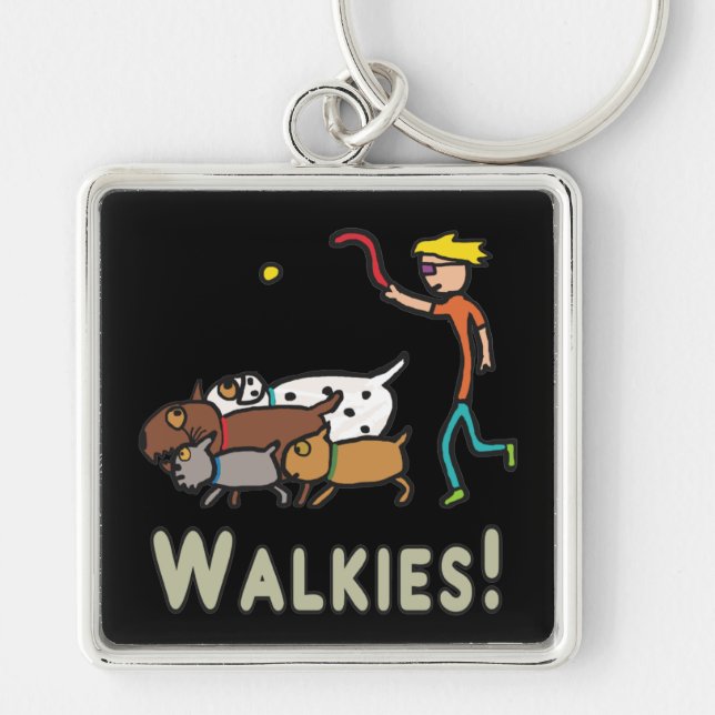 Dog Walking Keychain (Front)