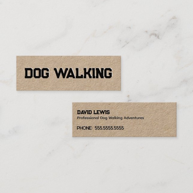 Dog Walking Mini Business Card (Front/Back)