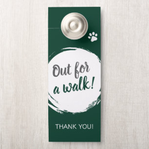 Dog Walking Pet Care Business Door Hanger