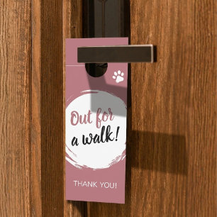 Dog Walking Pet Care Business  Door Hanger