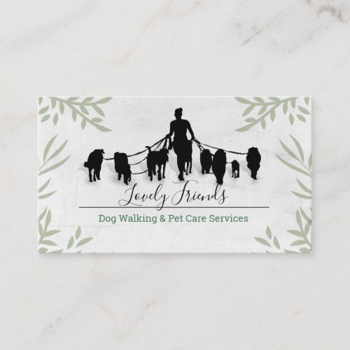 Dog Walking  Pet Care Services Business Card