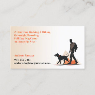 Dog Walking Pet Hiking Business Card Template