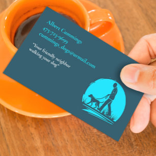 Dog Walking Pet Hiking Business Card Template