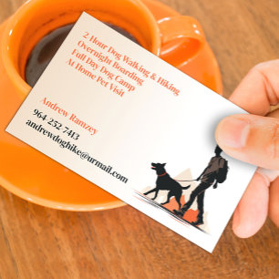 Dog Walking Pet Hiking Business Card Template