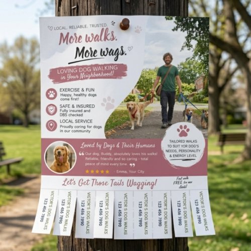 Dog Walking Pet Sitter Business Flyers