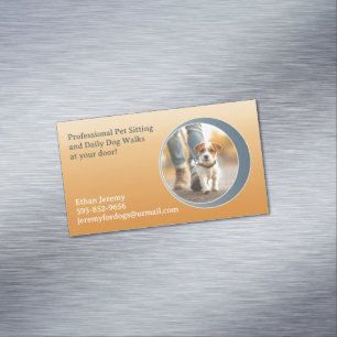 Dog Walking Pet Sitting Boarding Business Card Magnet