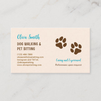Dog Walking & Pet Sitting Business Card