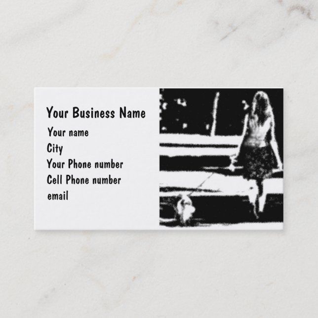 Dog Walking - Pet Sitting Business Card (Front)